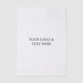 White Personalized – Your Logo & Text Here Tissuepapier (Voorkant)