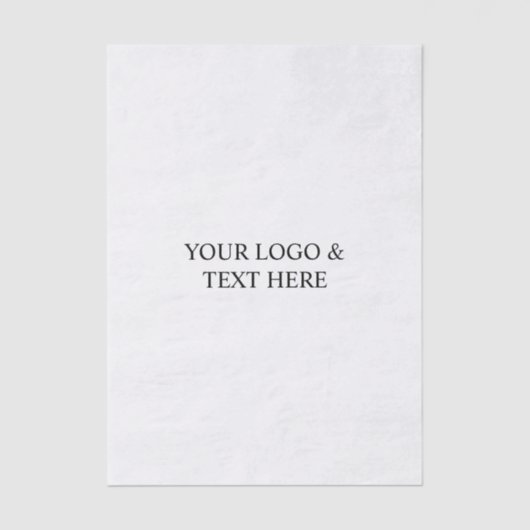 White Personalized – Your Logo & Text Here Tissuepapier (Voorkant)