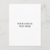 White Personalized – Your Logo & Text Here Uitnodiging Briefkaart (Voorkant)