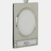 White Personalized – Your Logo & Text Here Verzilverd Banner Ornament (Rechts)