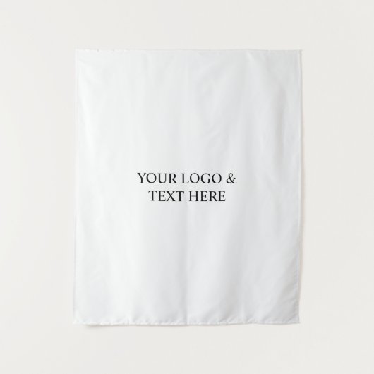 White Personalized – Your Logo & Text Here Wandkleed (Voorkant)