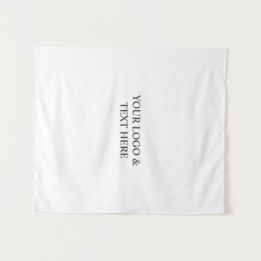 White Personalized – Your Logo & Text Here Wandkleed (Voorkant (horizontaal))