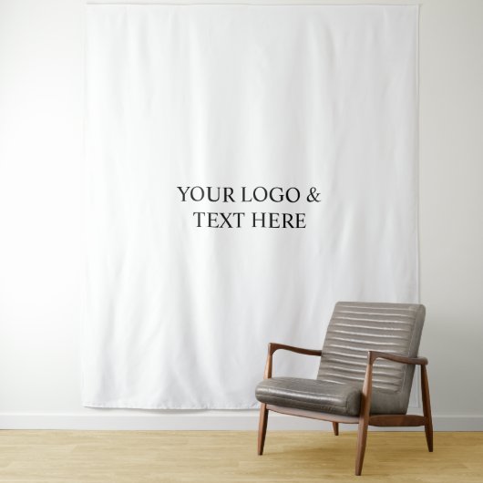 White Personalized – Your Logo & Text Here Wandkleed (In situ)