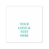 White Personalized – Your Logo & Text Here Zelfinktende Stempel (Design)