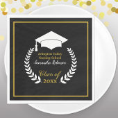 White Pet and Laurel Graduation Party Paper Napkin Servet