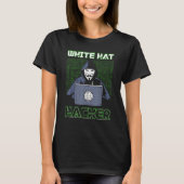 White Pet Hacker Hacking Programming Dark Net T-shirt (Voorkant)