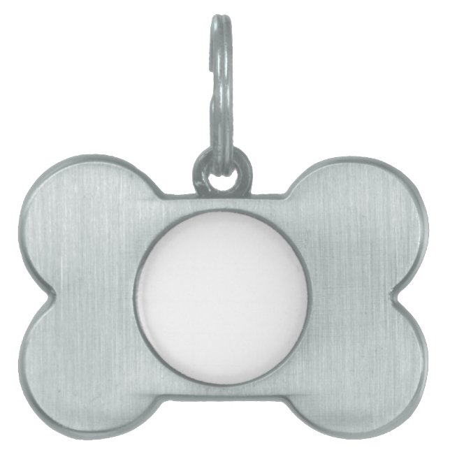 White Pet ID-tag Huisdieren Naamplaatje (voorkant)