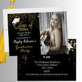 White Pet Photo Graduparty Invitation