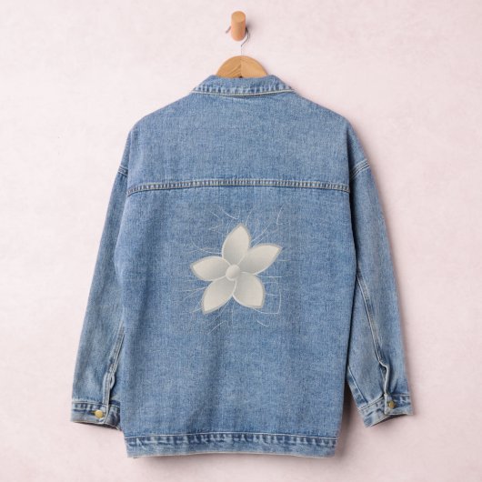 White Petals Denim Jacket (Hangar)