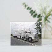 White Peterbilt 379 Briefkaart (Staand voorkant)