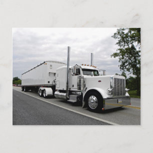 White Peterbilt 379 Briefkaart