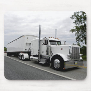 White Peterbilt 379 Mousepad Muismat