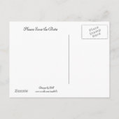 White Petunia Save the Date Aankondigingskaart (Achterkant)