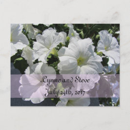 White Petunia Save the Date Aankondigingskaart