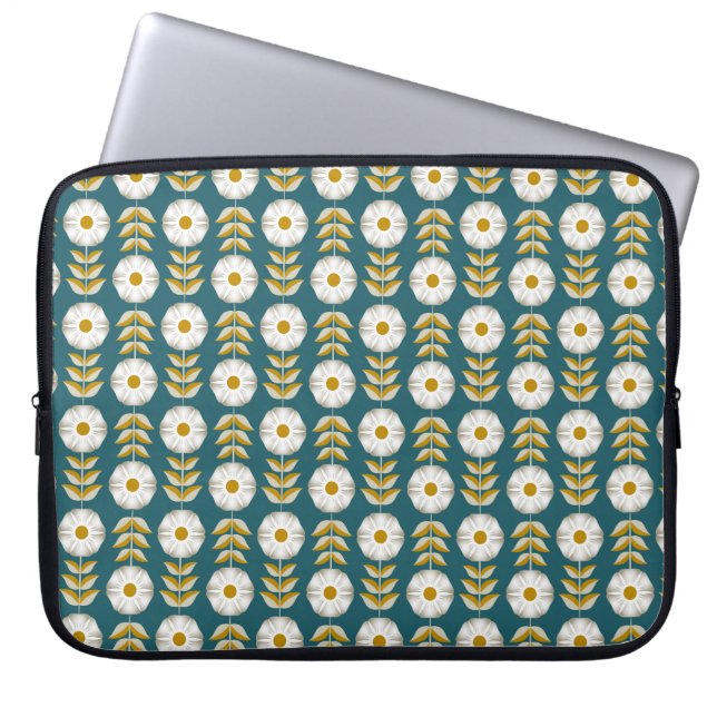 White Petunias Laptop Sleeve (Voorkant)