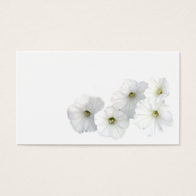 White Petunias Visitekaartjes (Voorkant)