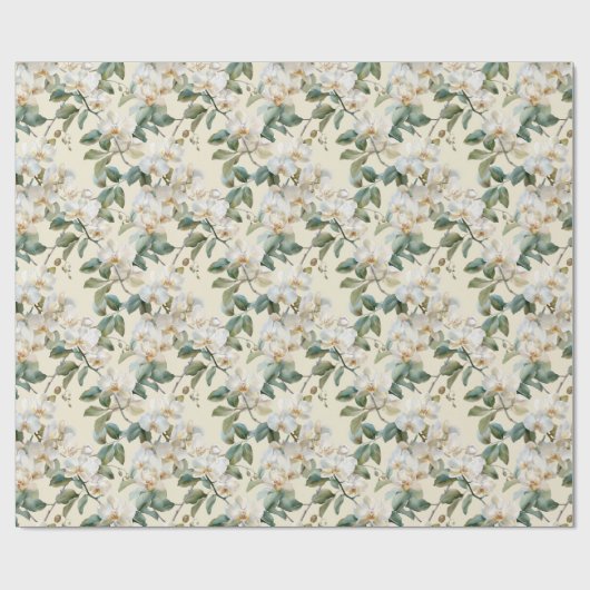 White Phalaenopsis Orchid Cadeaupapier (Vlak)