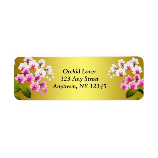 White Phalaenopsis Orchid Flowers Labels (Voorkant)