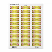 White Phalaenopsis Orchid Flowers Labels (Full Sheet)