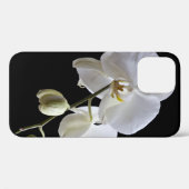 White Phalaenopsis Orchid on Black Case-Mate iPhone Case (Achterkant (horizontaal))