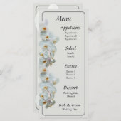 White Phalaenopsis Orchids Wedding Menu (Voorkant / Achterkant)
