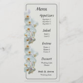 White Phalaenopsis Orchids Wedding Menu (Voorkant)