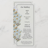 White Phalaenopsis Orchids Wedding Programme Programmakaart (Voorkant / Achterkant)