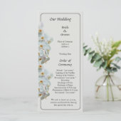 White Phalaenopsis Orchids Wedding Programme Programmakaart (Staand voorkant)