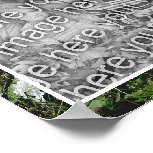 White Phlox Flower Garden Uw foto toevoegen Poster (Hoek)