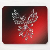 White Phoenix Rises Red in Black Ashes Muismat (Voorkant)