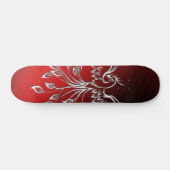 White Phoenix Rises Red in Black Ashes Persoonlijk Skateboard (Horizontaal)
