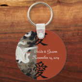 White Phoenix Wedding Sleutelhanger Kanji for Love (Voorkant)