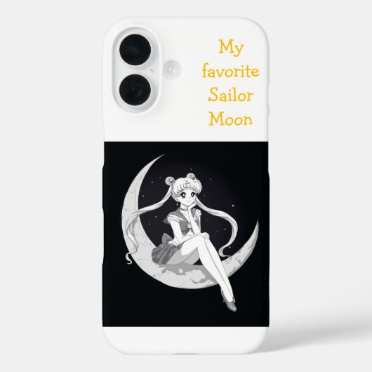 White  Phone Case "My favorite Sailor Moon" (Achterkant)