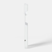 White Phone Case with Silver Letter Trendy iPhone Hoesje (Linkerkant)