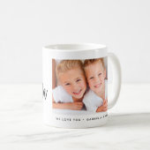 White Photo Best Grandma Ever Handgeschreven scrip Koffiemok (Voorkant rechts)