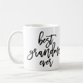 White Photo Best Grandma Ever Handgeschreven scrip Koffiemok (Links)