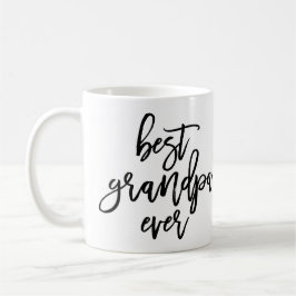 White Photo Best Grandpa Ever Handgeschreven scrip Koffiemok