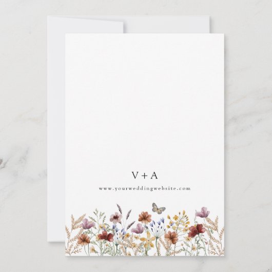 White Photo Boho Save the Date (Achterkant)