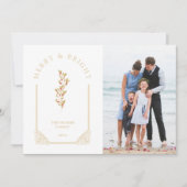 White Photo Christmas Botanical Dome Arch Feestdagenkaart (Voorkant)