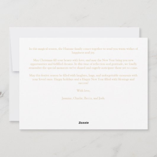 White Photo Christmas Botanical Dome Arch Feestdagenkaart (Achterkant)