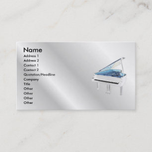 White Piano Profile Card Visitekaartje