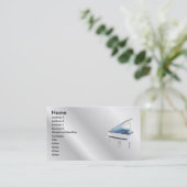 White Piano Profile Card Visitekaartje (Staand voorkant)