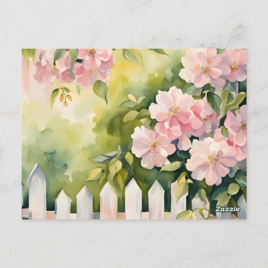 White Picket Fence Briefkaart (Achterkant)