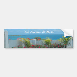 White Picket Fence in Sint Maarten Bumpersticker