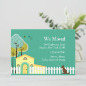 White Picket Fence Moving Announge Aankondiging (Staand voorkant)