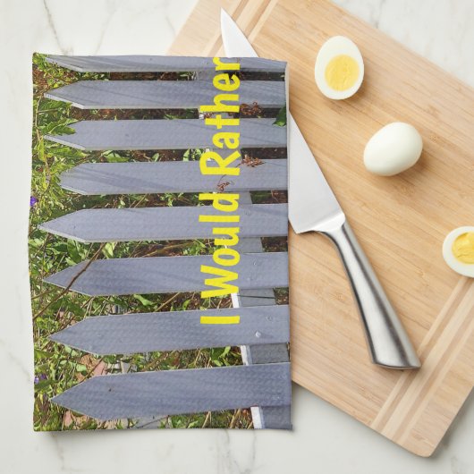 White Picket Fence Theedoek (Quarter Fold)