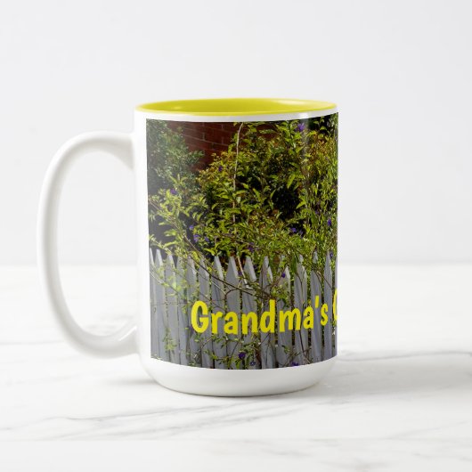 White Picket Fence Tweekleurige Koffiemok (Links)