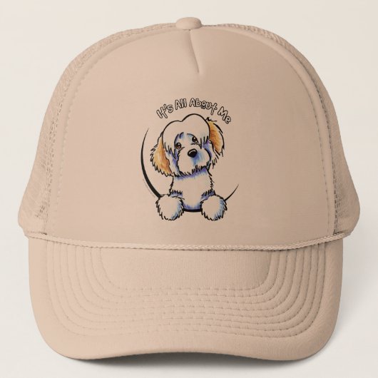 White Piebald Havanese IAAM Trucker Pet (Voorkant)