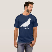 White Pigeon Animal Print T-shirt (Voorkant volledig)