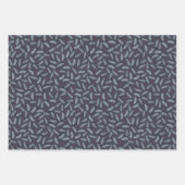 White Pine Boughs Feathers Holly Berries Kerstmis Inpakpapier Vel (Voorkant)